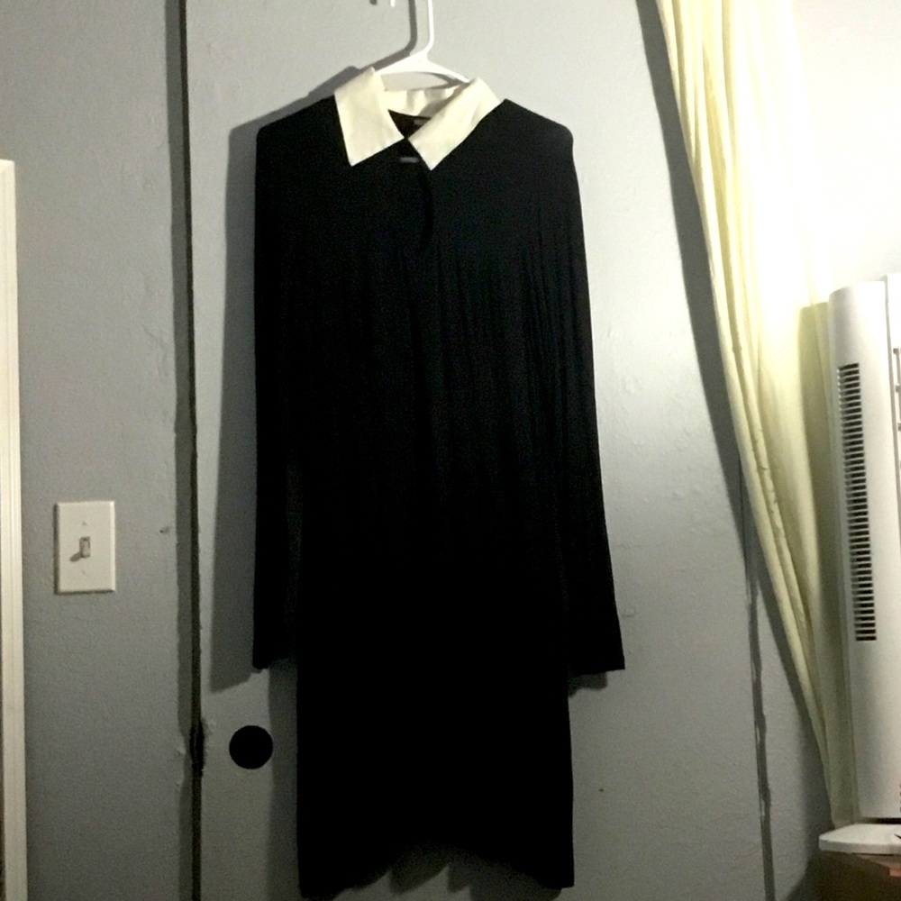Black and white Collared Dress